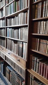 Hemerdon House library shelves